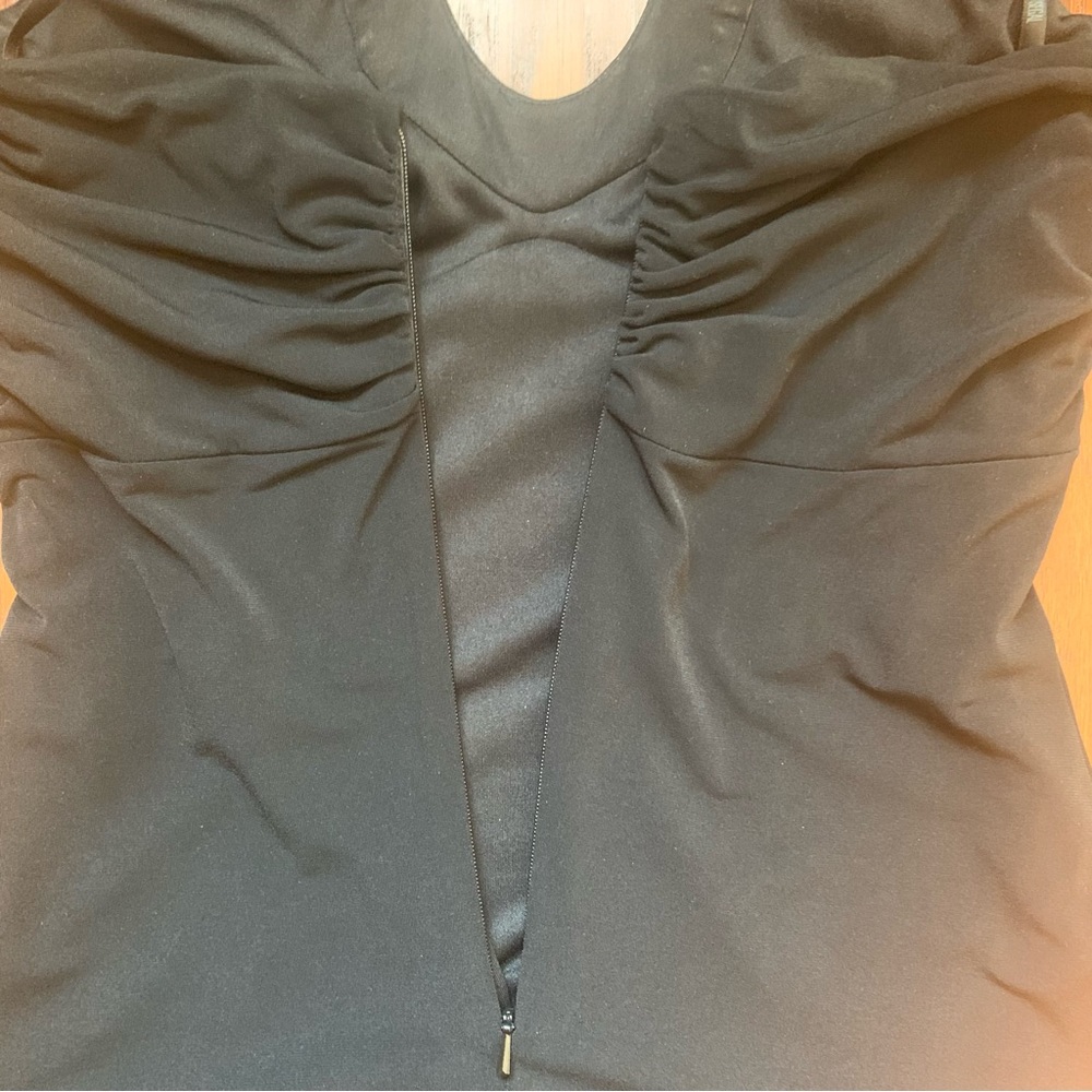 Vintage Laundry by Shelli Segal Black Mermaid Keyhole Evening Dress | Fit 4/6 - Picture 13 of 15